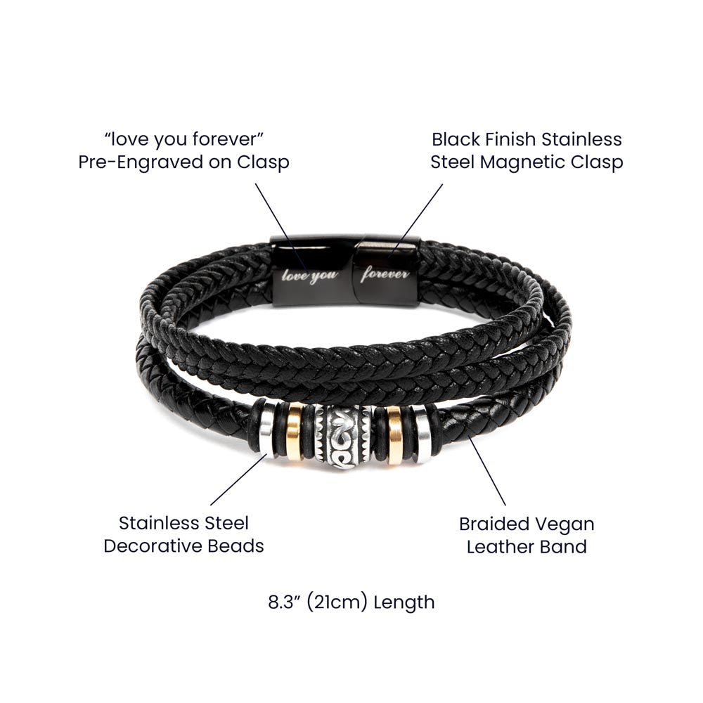 To My Husband | Love you Forever Bracelet | Birthday Gift | Men's Jewelry | Father's Day Gift |Bracelet For Dad |Gift For Dad |Gift For Him