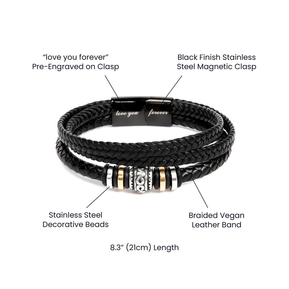 To My Son From Dad | Men's "Love You Forever" Bracelet