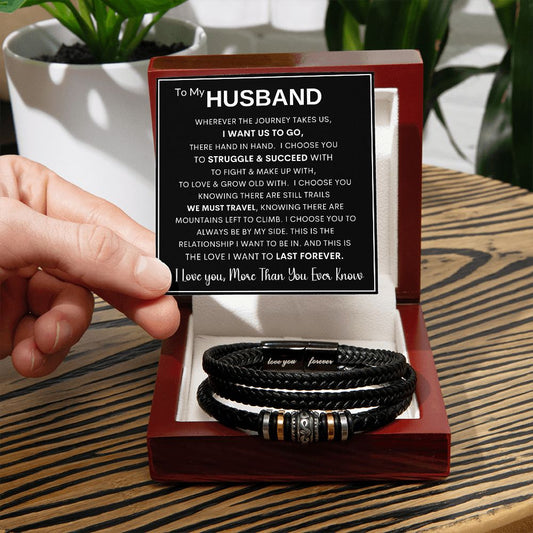 To My Husband | Men's "Love You Forever" Bracelet