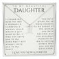 To My Daughter, Daughter Gift, Daughter Necklace, Daughter Birthday, Daughter Christmas Gift, Daughter Gift Ideas