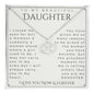 To My Daughter, Daughter Gift, Daughter Necklace, Daughter Birthday, Daughter Christmas Gift, Daughter Gift Ideas