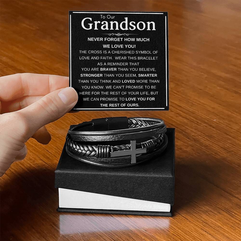 To My Grandson, Grandson Necklace, Gift For Grandson, Gifts From Grandma, Grandson Birthday, Personalized Gift,