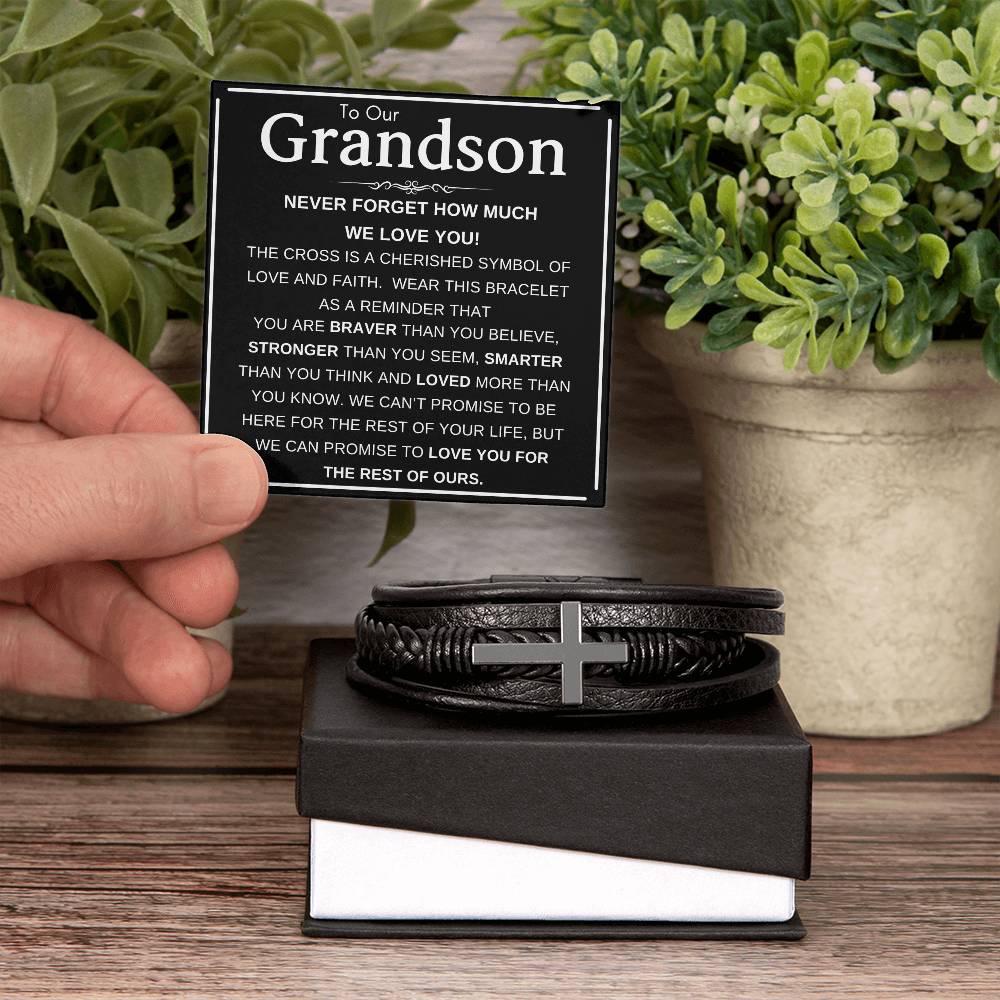 To My Grandson, Grandson Necklace, Gift For Grandson, Gifts From Grandma, Grandson Birthday, Personalized Gift,