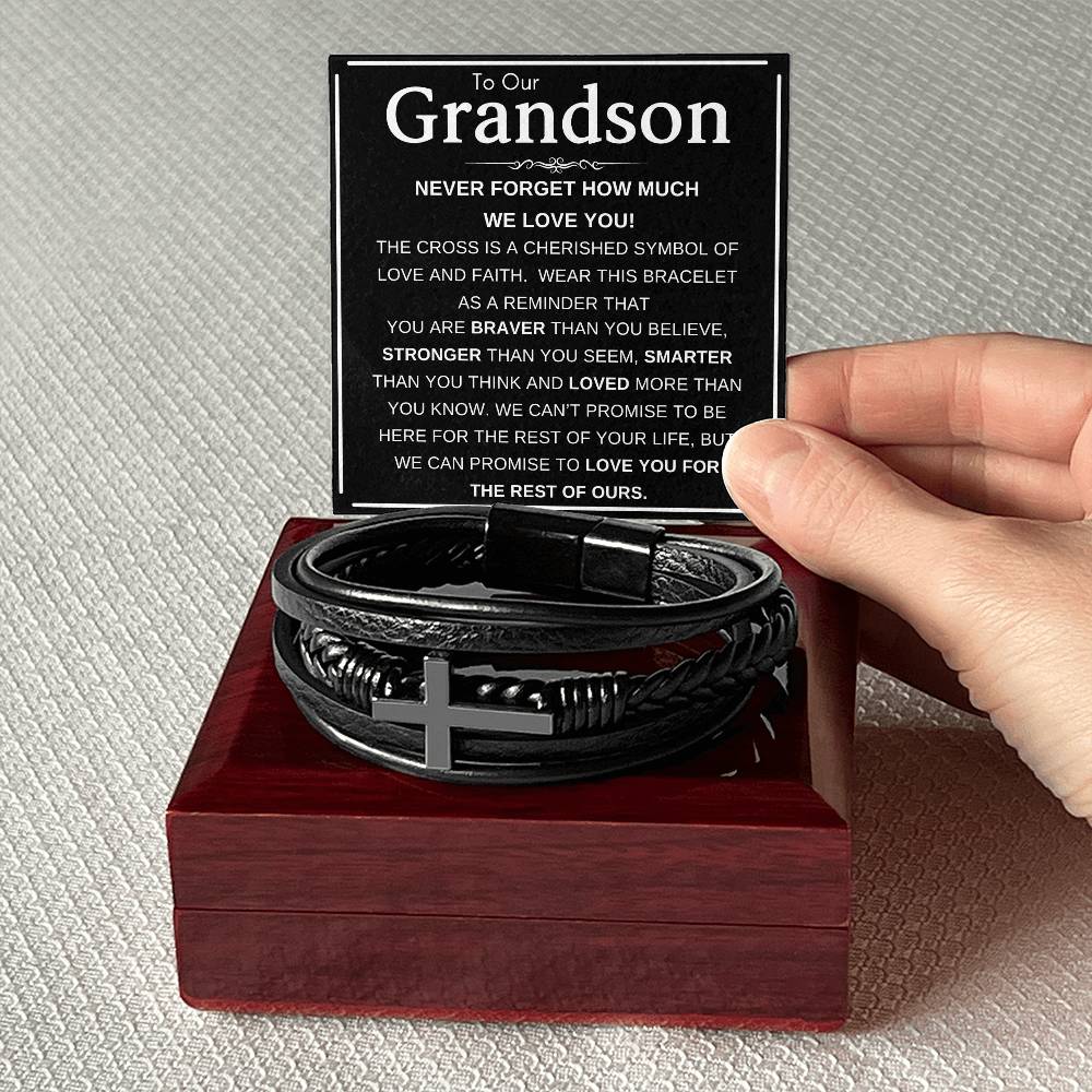 To My Grandson, Grandson Necklace, Gift For Grandson, Gifts From Grandma, Grandson Birthday, Personalized Gift,