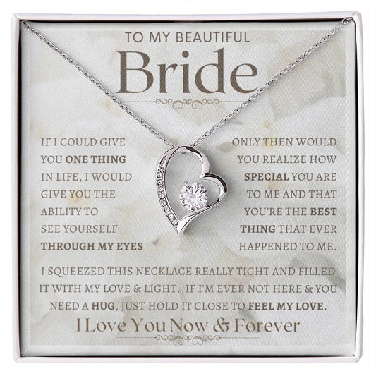 To My Bride Necklace, Anniversary Gift, Wife Gift Ideas, Wedding Gift From Husband, Wife Birthday Gift, Romantic Gift Wife, Anniversary Wife
