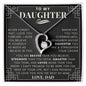 To My Daughter, Daughter Necklace, Daughter Birthday, Daughter Christmas Gift, Daughter Gift Ideas, Father Mother Daughter Gift