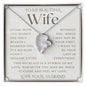 To My Wife Necklace, Anniversary Gift, Wife Gift Ideas, Gift From Husband, Wife Birthday Gift, Romantic Gift Wife, Anniversary Wife