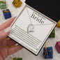 To My Bride - Bride Gift From Groom, Wedding Day Gift, Groom to Bride, Jewelry Gift from Groom to Bride, Beautiful Bride Necklace, To My Bride From Groom