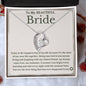 To My Bride - Bride Gift From Groom, Wedding Day Gift, Groom to Bride, Jewelry Gift from Groom to Bride, Beautiful Bride Necklace, To My Bride From Groom