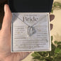 To My Bride Necklace, Anniversary Gift, Wife Gift Ideas, Wedding Gift From Husband, Wife Birthday Gift, Romantic Gift Wife, Anniversary Wife