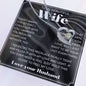 To My Wife Necklace, Anniversary Gift, Wife Gift Ideas, Gift From Husband, Wife Birthday Gift, Romantic Gift Wife