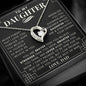 To My Daughter, Daughter Necklace, Daughter Birthday, Daughter Christmas Gift, Daughter Gift Ideas, Father Mother Daughter Gift
