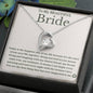 To My Bride - Bride Gift From Groom, Wedding Day Gift, Groom to Bride, Jewelry Gift from Groom to Bride, Beautiful Bride Necklace, To My Bride From Groom