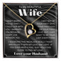 To My Wife Necklace, Anniversary Gift, Wife Gift Ideas, Gift From Husband, Wife Birthday Gift, Romantic Gift Wife
