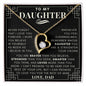 To My Daughter, Daughter Necklace, Daughter Birthday, Daughter Christmas Gift, Daughter Gift Ideas, Father Mother Daughter Gift