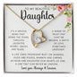 To My Beautiful Daughter | Forever Love Necklace