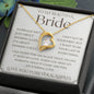 To My Bride, Wedding Day Gift for Bride from Groom, To My Beautiful Bride, Gift from Groom, To Bride Gift Wedding Day