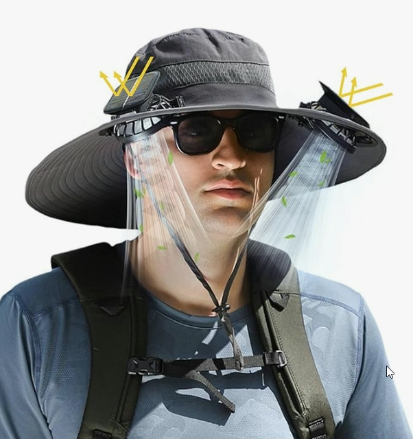Solar Sun Fan Hat