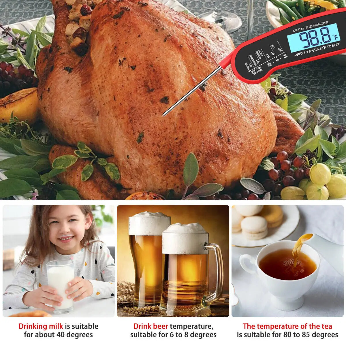NAVASHAI GrillGenius™ Meat Thermometer
