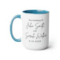Personalized Two-Tone Coffee Mugs, 15oz | Bridal Shower Gift, Anniversary Gift, Newlywed Gift