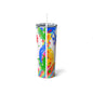 Proud Autism Mom Skinny Steel Tumbler with Straw, 20oz