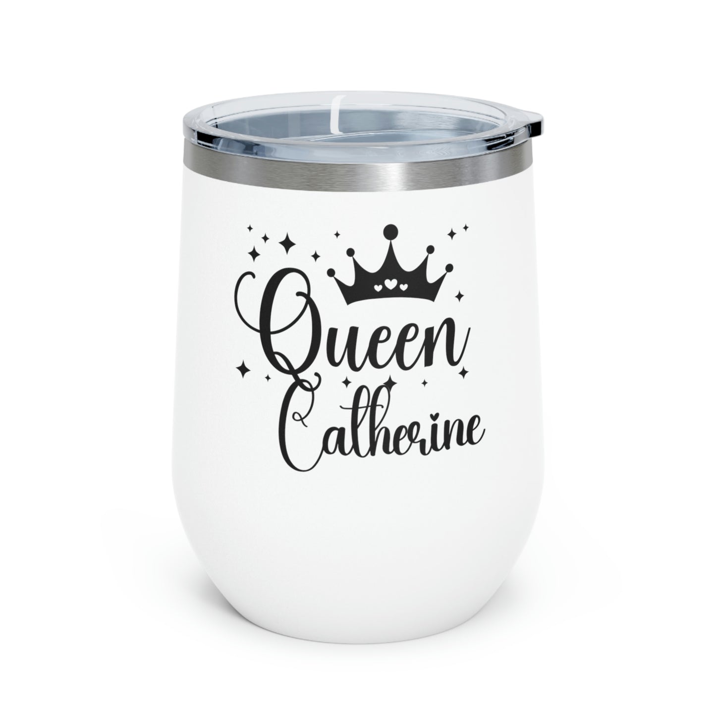 Personalized Name Queen 12oz Insulated Wine Tumbler