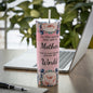 To The World You Are A Mother Skinny Steel Tumbler with Straw, 20oz