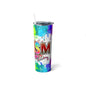 Autism Mom Skinny Steel Tumbler with Straw, 20oz
