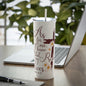 As For Me I Know That My Redeemer Lives Skinny Steel Tumbler with Straw, 20oz