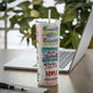Mother's Day Skinny Steel Tumbler with Straw, 20oz