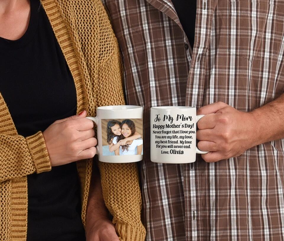 Personalized Happy Mother's Day 15oz Mug To My Mom with Photo