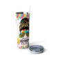 Proud Autism Mom Skinny Steel Tumbler with Straw, 20oz