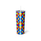 Autism Mom Skinny Steel Tumbler with Straw, 20oz