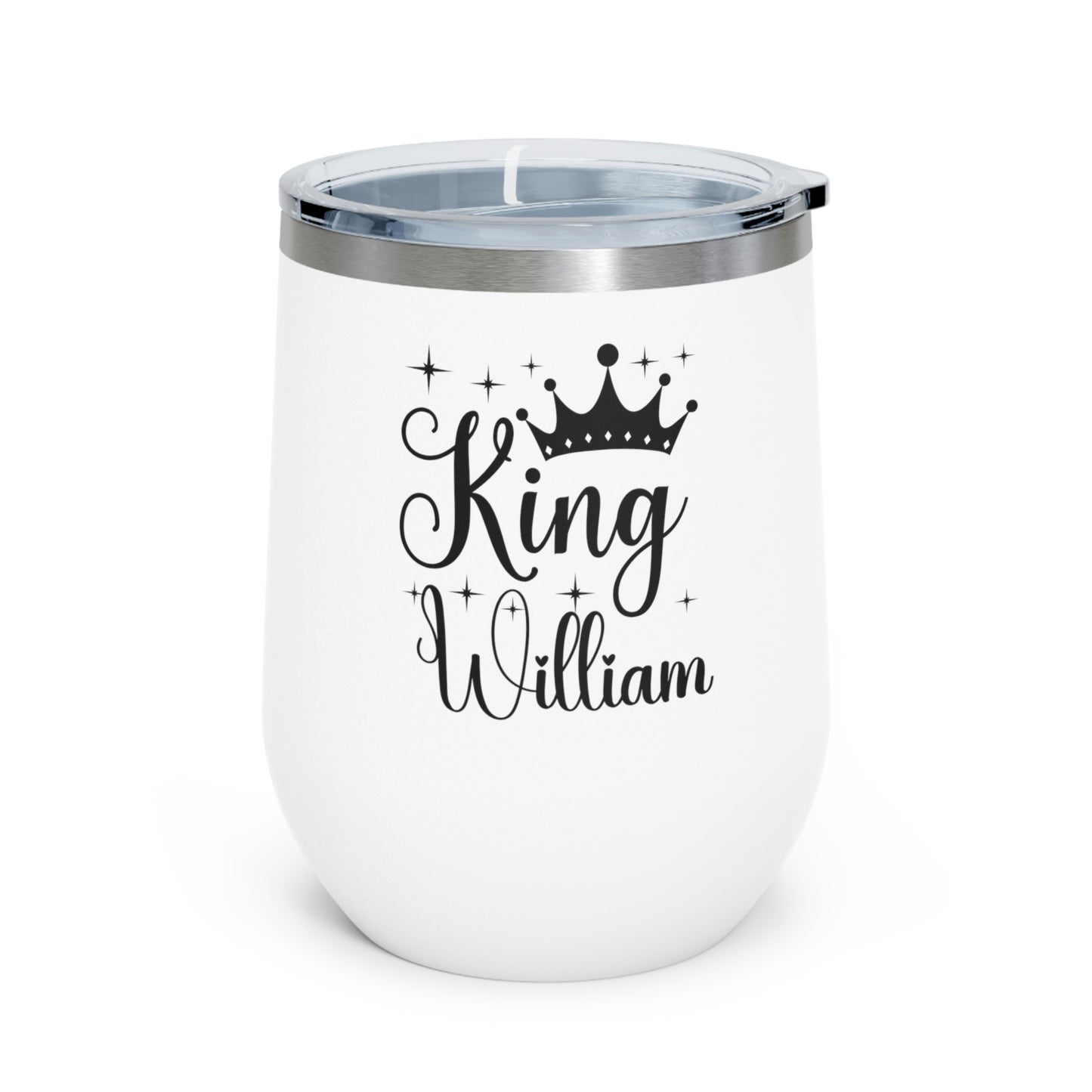 Personalized Name King 12oz Insulated Wine Tumbler