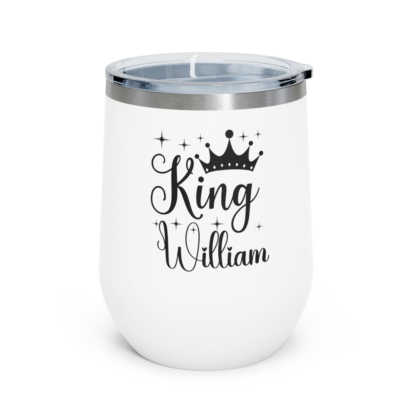 Personalized Name King 12oz Insulated Wine Tumbler