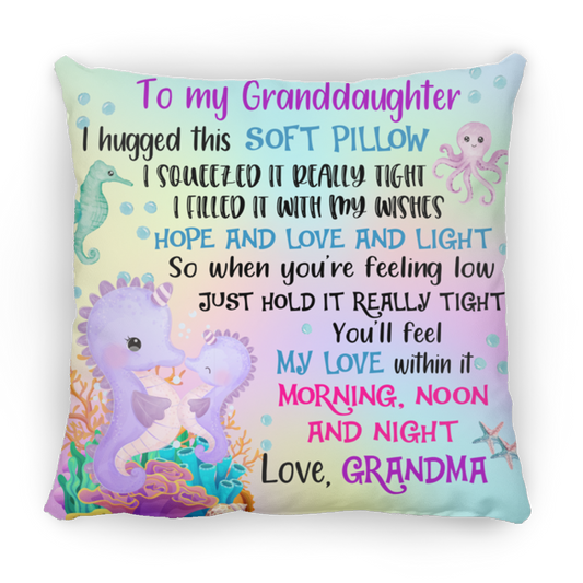To My Granddaughter Pillow | Gift from Grandma, Granddaughter gift