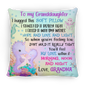 To My Granddaughter Pillow | Gift from Grandma, Granddaughter gift