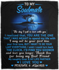 TO MY SOULMATE Cozy Plush Fleece Blanket - 50x60