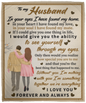 TO MY HUSBAND Cozy Plush Fleece Blanket - 50x60