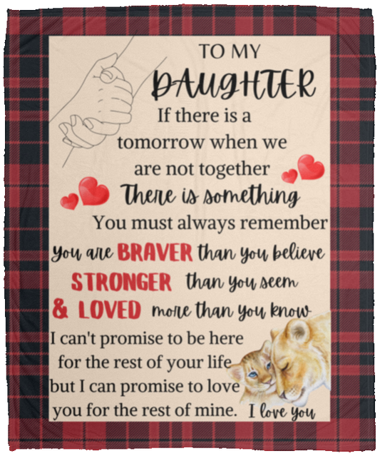 To My Daughter | Cozy Plush Fleece Blanket - 50x60 | Gift For Daughter, Birthday Gift, To My Daughter Gift, Daughter Birthday, Gift For Her