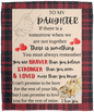 To My Daughter | Cozy Plush Fleece Blanket - 50x60 | Gift For Daughter, Birthday Gift, To My Daughter Gift, Daughter Birthday, Gift For Her