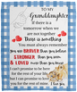 To My Granddaughter | Cozy Plush Fleece Blanket - 50x60 | Birthday gift, Gift from Grandma, Gift from grandpa, graduation gift