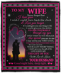 TO MY WIFE | Plush Fleece Blanket - 50x60 | Anniversary gift Gift from husband Wife birthday gift Wife anniversary Gift for wife