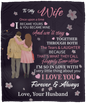 TO MY WIFE Cozy Plush Fleece Blanket - 50x60