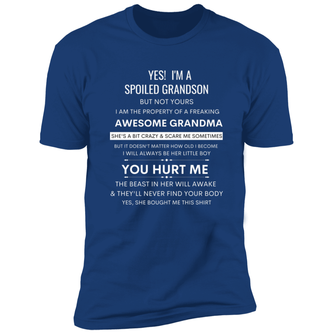 YES! I'm a Spoiled Grandson | Grandson t-shirt, Gift From Grandma, Funny Family Shirt