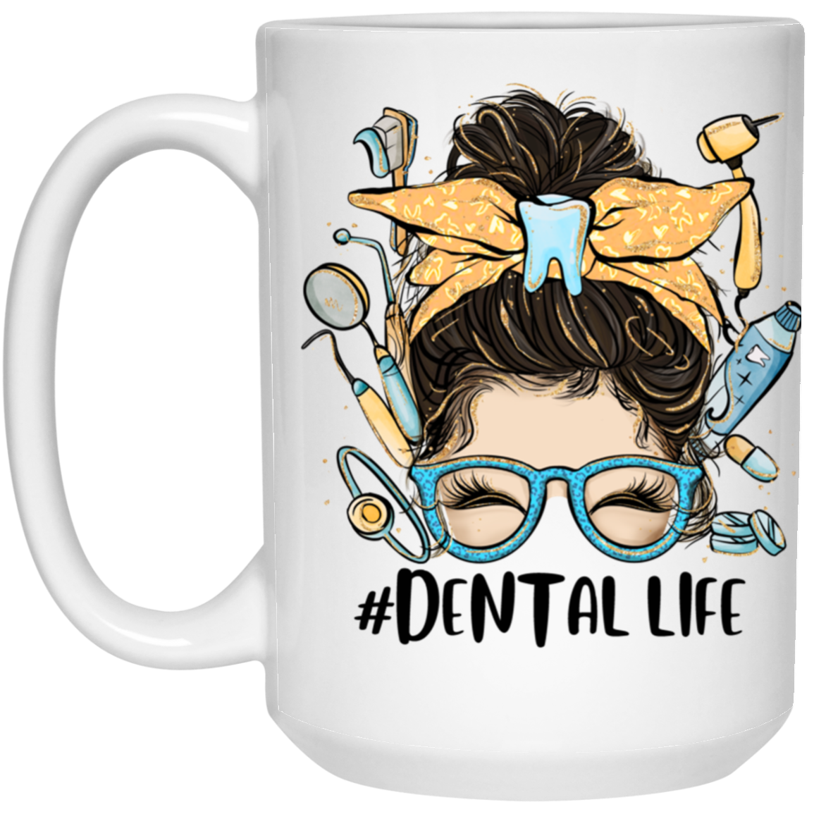 Dental Life 15 oz. White Mug
