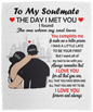 TO MY SOULMATE Cozy Plush Fleece Blanket - 50x60 Gift for soulmate, Anniversary gift, Girlfriend gift, Gift for wife, Birthday gift