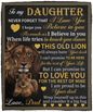 TO MY DAUGHTER LION Cozy Plush Fleece Blanket - 50x60