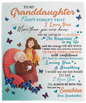 TO MY GRANDDAUGHTER Cozy Plush Fleece Blanket - 50x60 | Granddaughter gift, Birthday gift, Gift from Grandma, Gift from Grandpa, Granddaughter gift,