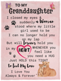 To My Granddaughter | Lion Cozy Plush Fleece Blanket - 30x40 | Granddaughter gift, Birthday gift, Gift from Grandma, Gift from Grandpa